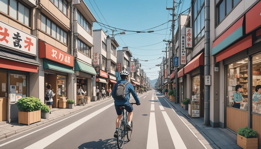 歩行者用道路徐行違反 のイメージイラスト
