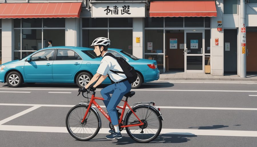 道路外出右左折合図車妨害 のイメージイラスト
