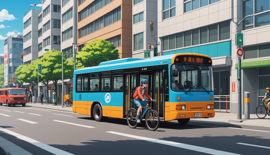 乗合自動車発進妨害 のイメージイラスト