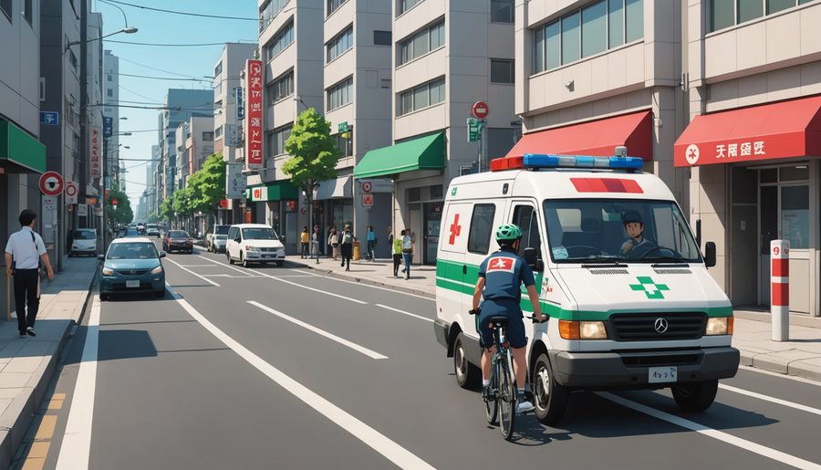 緊急車妨害等 のイメージイラスト