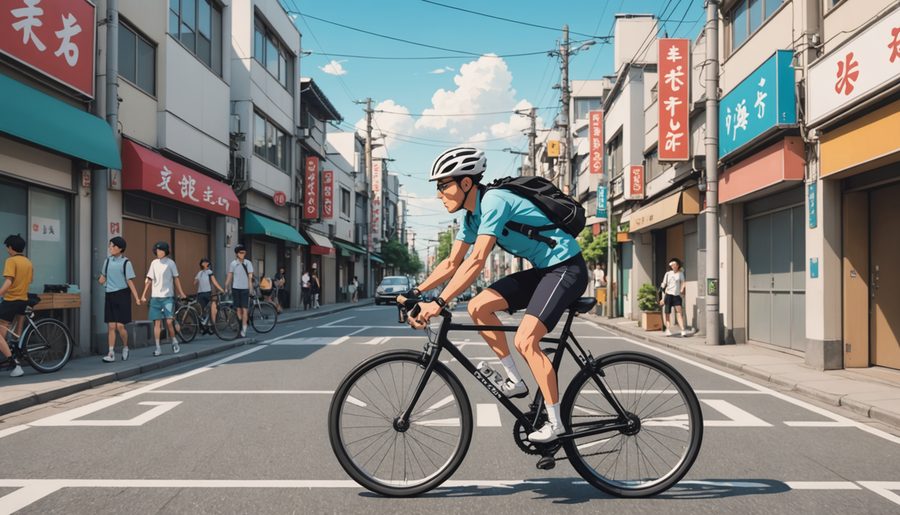 自転車制動装置不良 のイメージイラスト