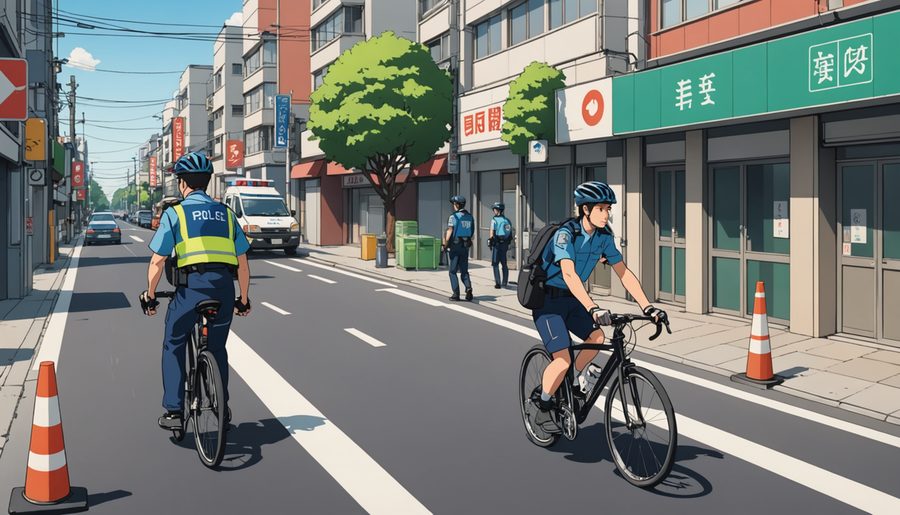 防衛出動時公安委員会通行禁止制限違反 のイメージイラスト