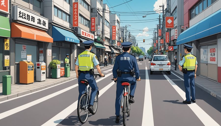 警察官現場指示違反 のイメージイラスト